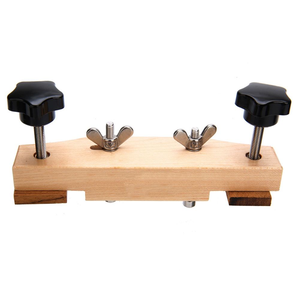 Solid Guitar Bridge Clamp, Entry Level Bridge Clamp Acoustic Luthier Tools with Cork Gasket & L-Wrench, Wooden Guitar Bridge Clamp for Classical/Acoustic Guitar Accessory Luthier Tools - Image 2