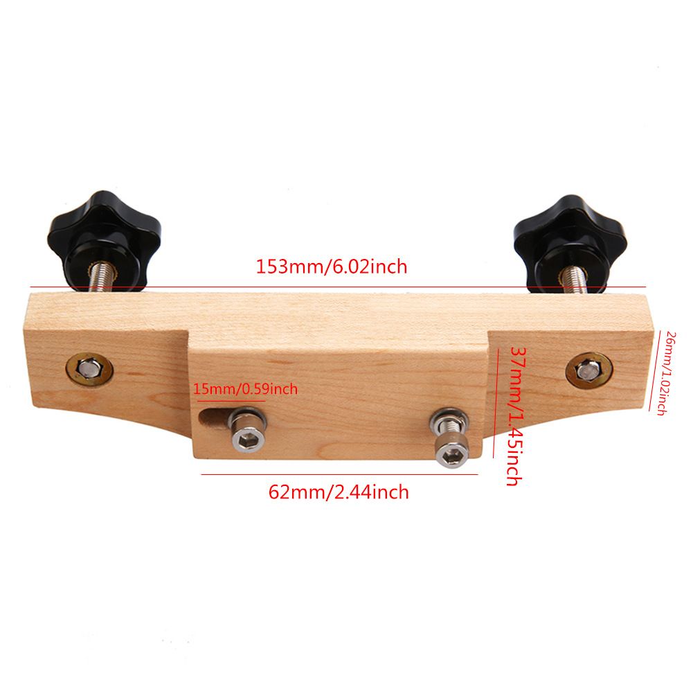 Solid Guitar Bridge Clamp, Entry Level Bridge Clamp Acoustic Luthier Tools with Cork Gasket & L-Wrench, Wooden Guitar Bridge Clamp for Classical/Acoustic Guitar Accessory Luthier Tools - Image 5