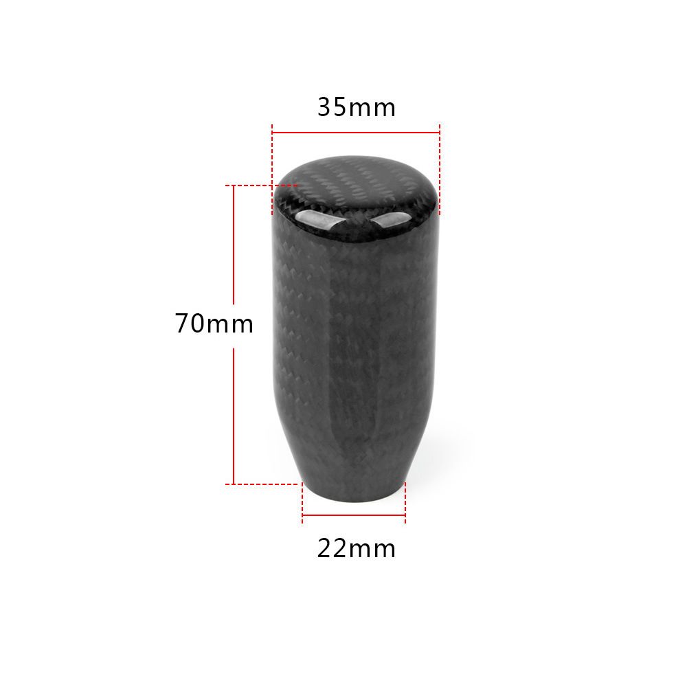 racing Carbon Fiber Shift Knob Long Modified Carbon Fiber Stand Head Gear Shift Knobs for Most Automobile with 3 Adapters (Carbon Fibers-Long, Black) - Image 3