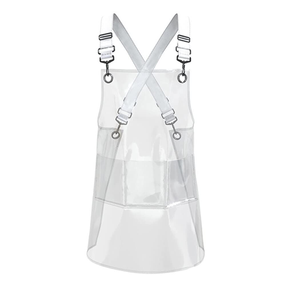 Hair Stylis Apron for Salon Barber Cross-back Hairdresser Waterproof Work Apron With 3 Pockets (23.6” ) - Image 1