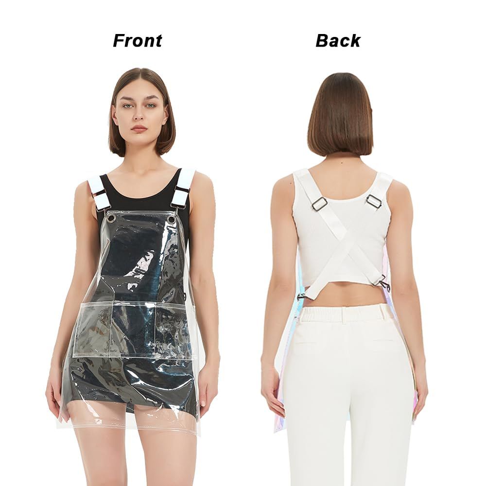 Hair Stylis Apron for Salon Barber Cross-back Hairdresser Waterproof Work Apron With 3 Pockets (23.6” ) - Image 3
