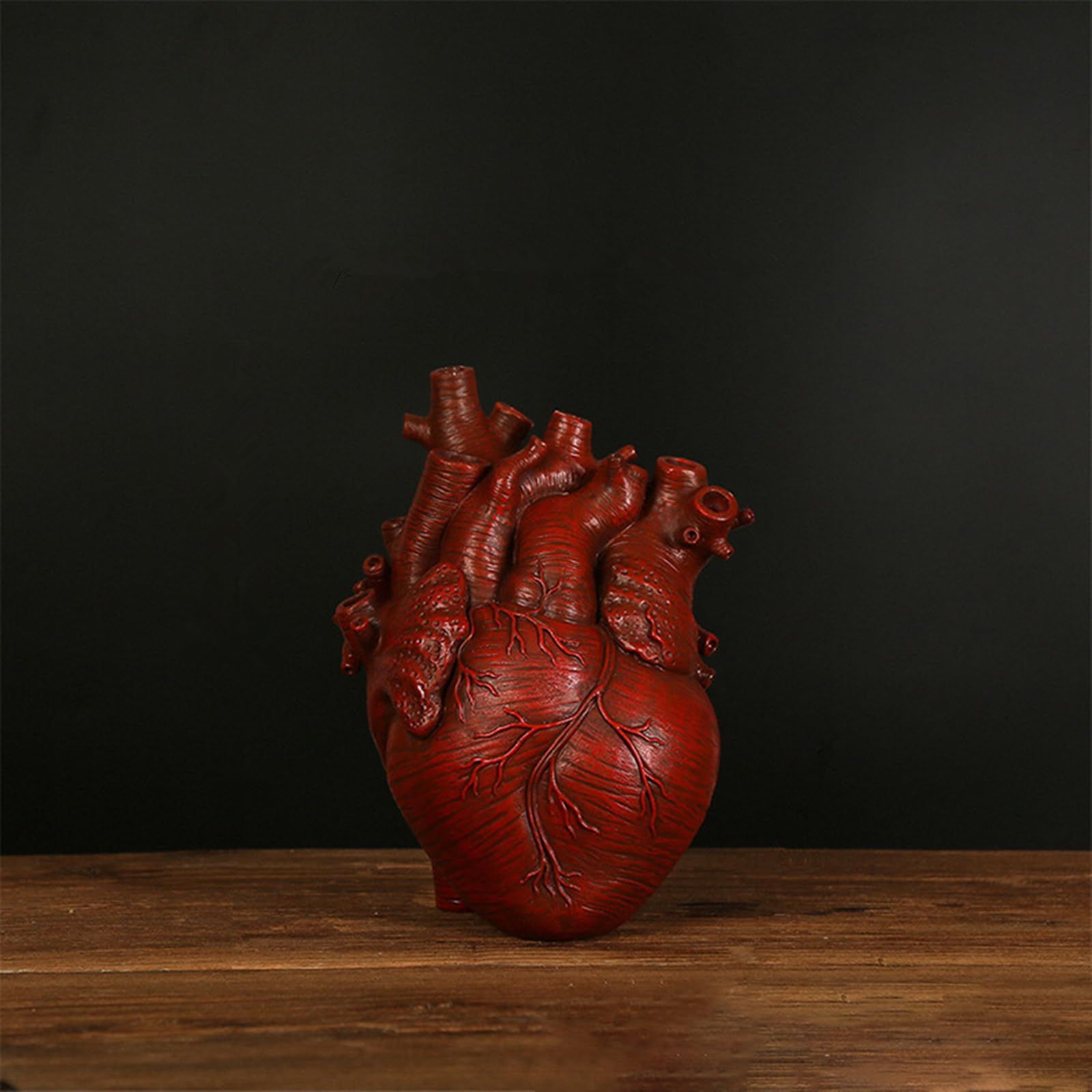 Vase Flower Vases Heart Shaped Decor Resin Flower Pot Modern Unique Nordic Art Style Decorative Vase for Home Wedding Gift Desktop Living Room Decoration - Red - Image 5