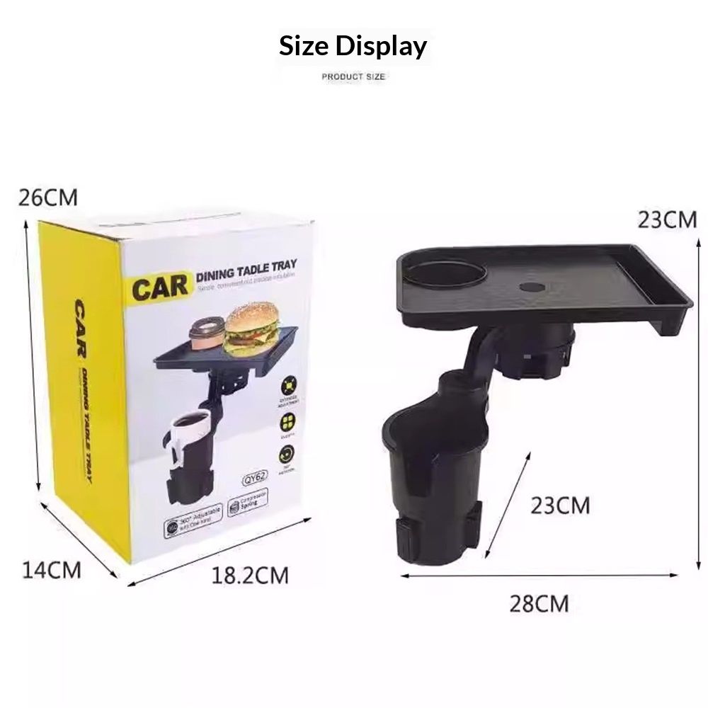 This Cup Holder Tray for Car, 2 in 1 Car Food Table Tray with Solid Base & Phone Slot,Car Cup Holder Expander  Tray for Travel Road Essentials - Image 5