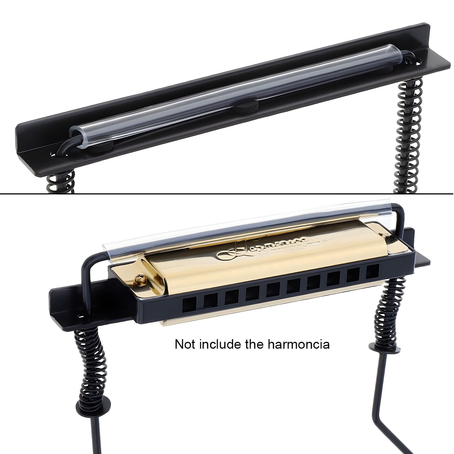 Professional Harmonica Holder - 10 Hole, Adjustable Neck Brace, Hands-Free, Black For Beginner, Students, Adult, Friends, Gift Update - Image 3