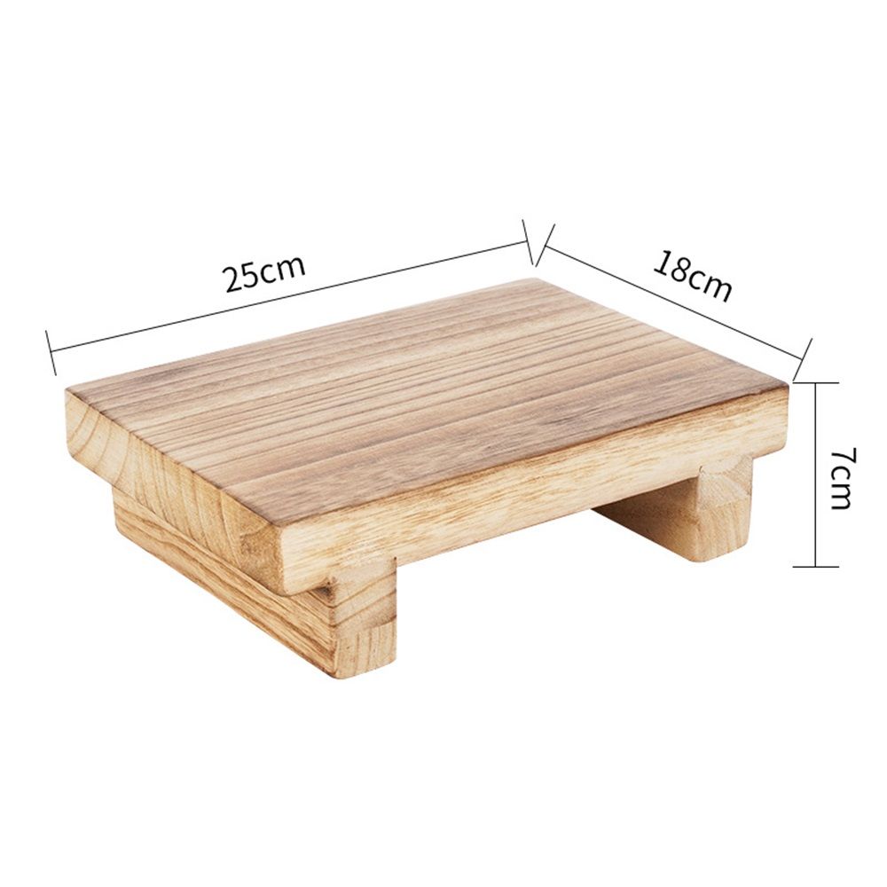 Stand Soap Tray for Kitchen Sink, Wood Pedestal for Kitchen Counter Sink Stand Decorative Rustic Bathroom Dishes Plant Bottles Candles Display(25*18*7CM) - Image 5