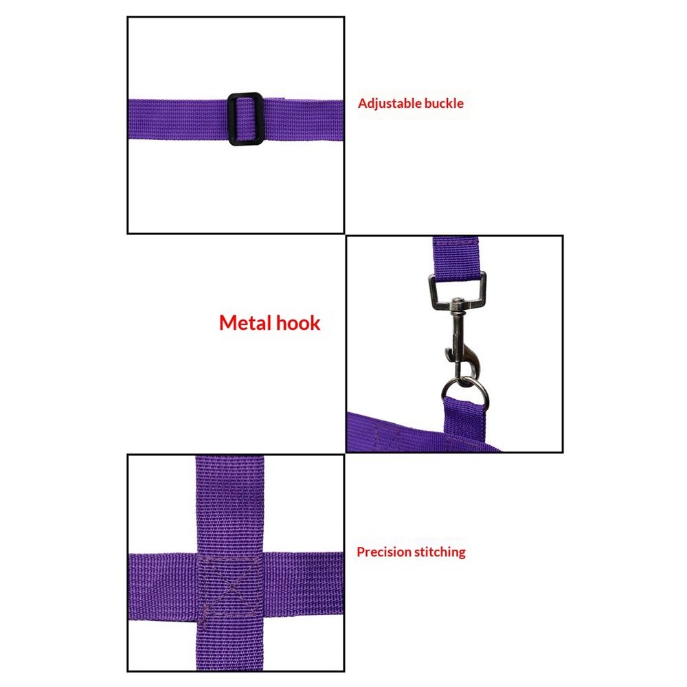 Four sided simple hay net bag, large capacity woven belt, horse hay bag, hay bag, slow feeding hay bag (purple) - Image 4