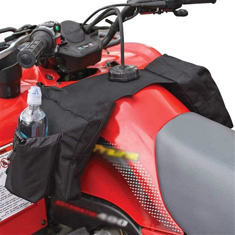 Tank Top Bag, Motorcycle Saddlebags, Storage Saddle Bag for Snowmobile, Waterproof Cargo Pocket, Universal Durable Front Accessories, Storage Pack with Water or Drink Pocket（black） - Image 3