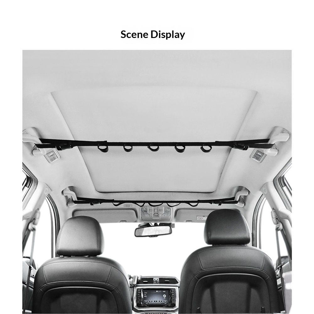 2 Pack Vehicle Fishing Rod Holder for Car, Fishing Pole Car Rack 5 Rods Capacity,  Horizontal Car Roof Fishing Pole Storage Carrier Belt for SUV, Truck and Van, black - Image 2
