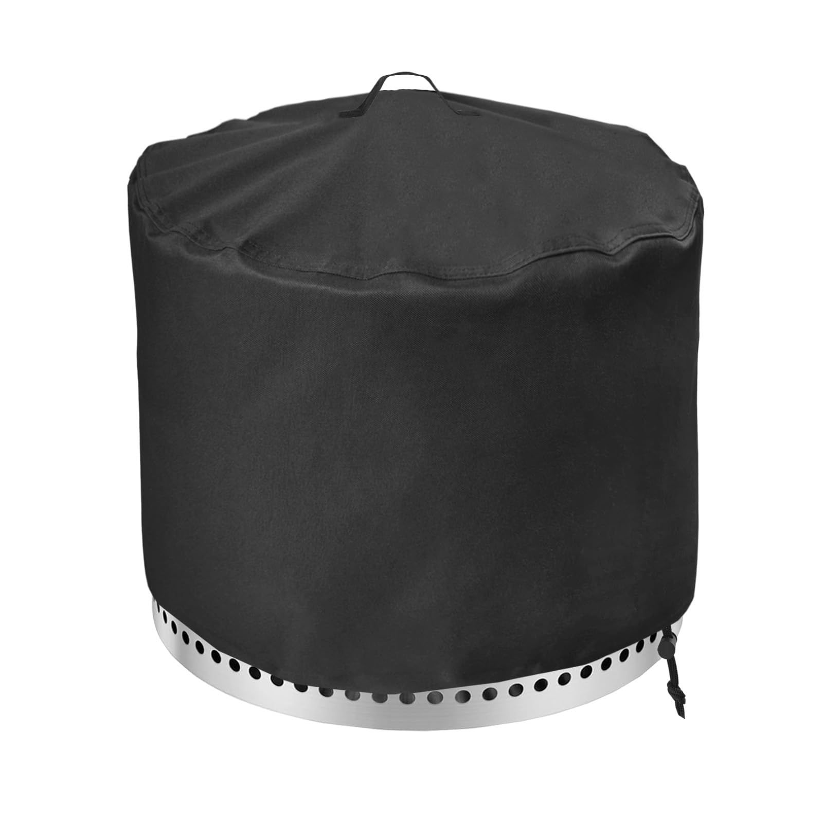 Fire Pit Cover for Solo Stove BonfireCover 46*38cm, Waterproof 600D Camping Stove Cover All Weather Resistant Black - Image 2