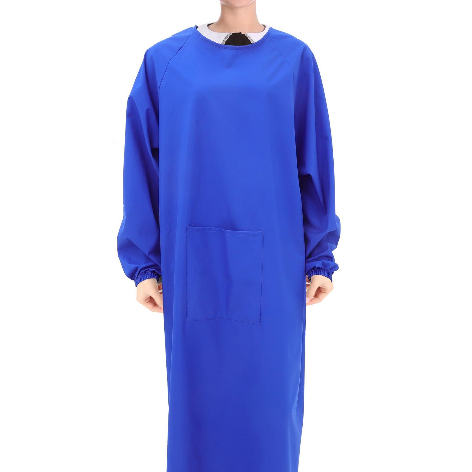 Adults Long Sleeve Cooking Kitchen Apron Waterproof Artist Drawing Apron Waterproof Aprons with Long Sleeves, blue - Image 4