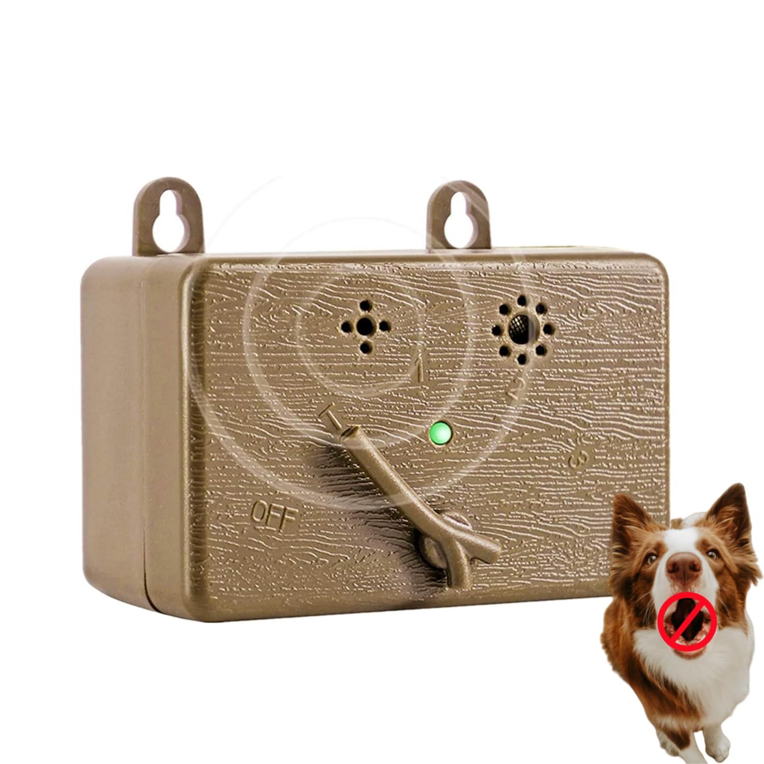 Anti Barking Device for Dogs, Sonic Bark Deterrents, 50 FT Ultrasonic Dog Barking Control Device, （Mocha Brown） - Image 1