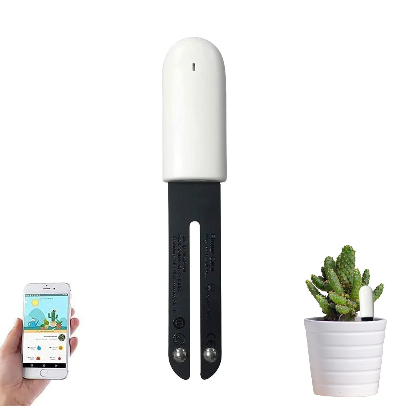 Automatically detect Moisture/Temperature/Light/Fertility,Can Connect to Mobile Phone via Bluetooth,Hygrometer Sensor for Indoor Plants (1pc) - Image 1