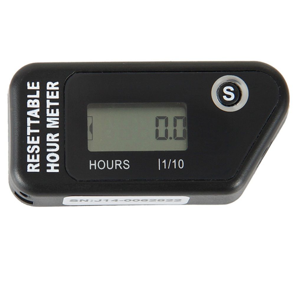 LCD Digital Hour Meter Gauge Vibration Activated,Waterproof Design,for All Vibrating Machine,Air Compressor,Generator,Lawn Mower,Motorcycle,Chainsaw (Black) - Image 3