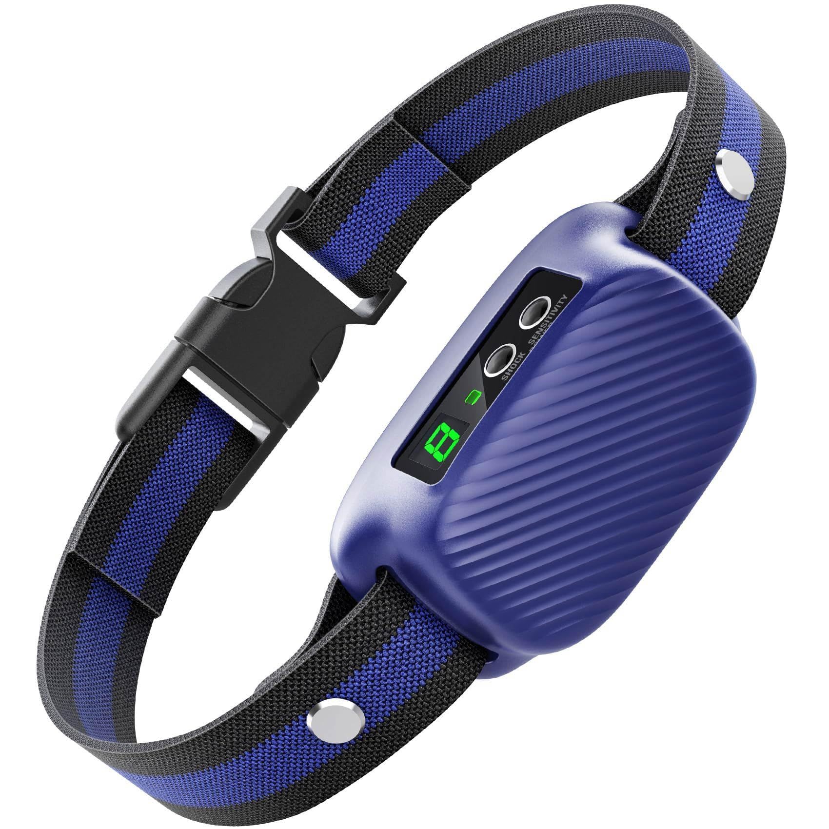 Dog Bark Collar for Large Medium Dogs,Automatic Barking Collar with 3 Training Mode,Rechargeable Anti Bark Collar （blue） - Image 1