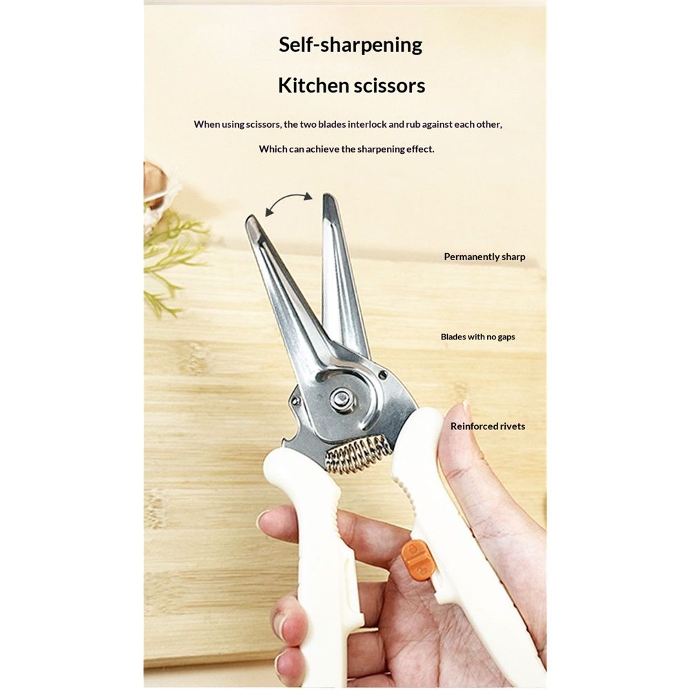 Kitchen Scissors, All Purpose Heavy Duty Sharp Kitchen Shears Dishwasher Safe, Cooking Shears for Meat Chicken Fish Poultry Herb Bread - Image 5
