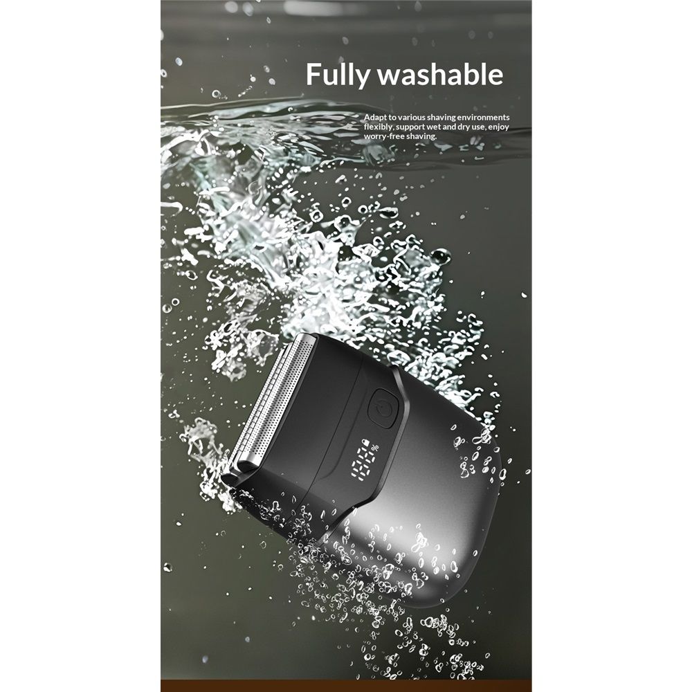 Electric Foil Shaver for Men :Floating Blades, LED Display, Fast Charge, Perfect for Travel & Smooth Shaving at Home Gray - Image 5