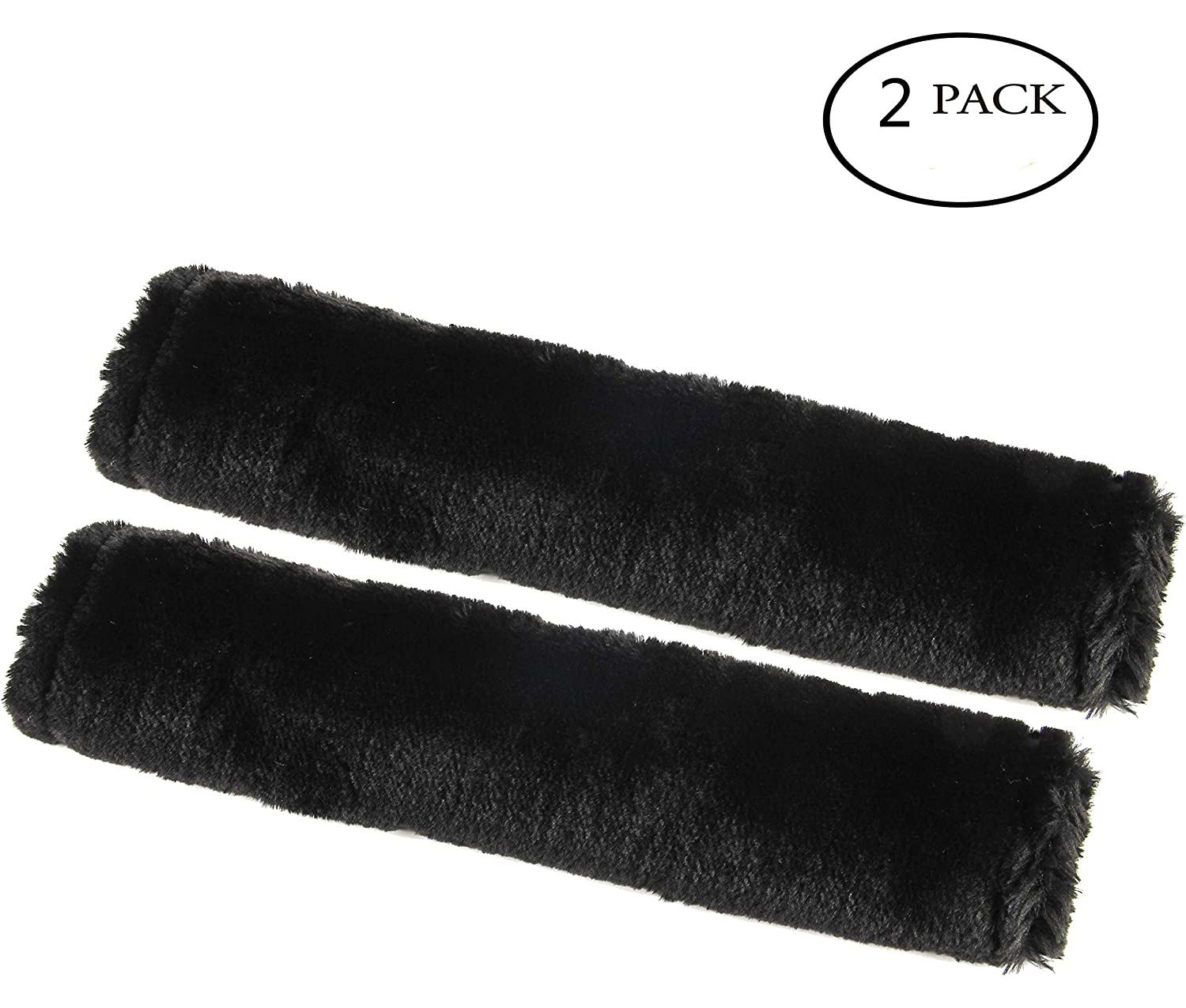Belt Cover,  Ultra-Soft & Durability,Thick Seat Belt Pads, Universal Fit for Car, Truck, SUV 2Pack (black) - Image 1