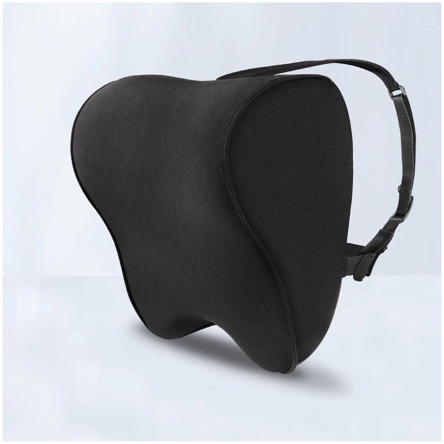 Car Seat Neck Pillow Memory Foam Headrest Cushion for Driver Head Cervical Support - Ergonomic with Washable Cover- Driving Neck Pain Relief (Black) - Image 1