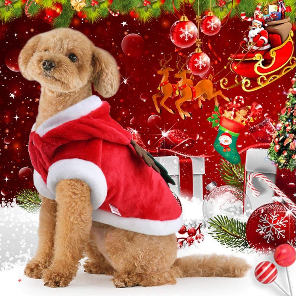 Pet Dog Christmas Clothes Costume, Dog Christmas OutfitDog Clothes for Small Medium  Warm and festive attire(L) - Image 2