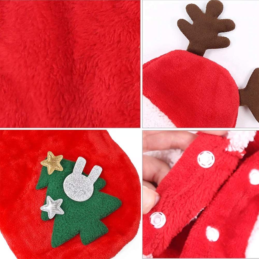 Pet Dog Christmas Clothes Costume, Dog Christmas OutfitDog Clothes for Small Medium  Warm and festive attire(L) - Image 4