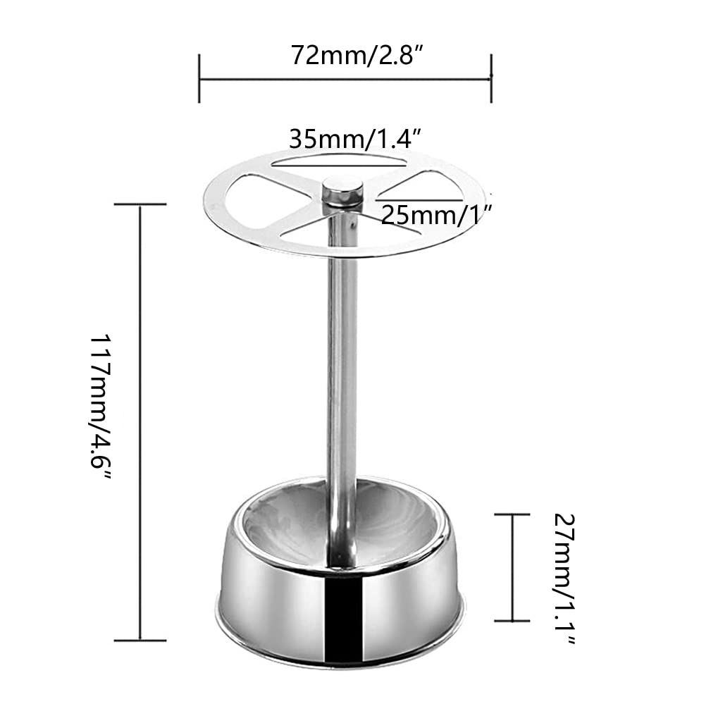 2pcs Stainless Steel Toothbrush Holder Stand with 4 Slots Multi-Purpose Metal Storage Organizer for Home Office Bathroom Vanity Countertop - Image 5
