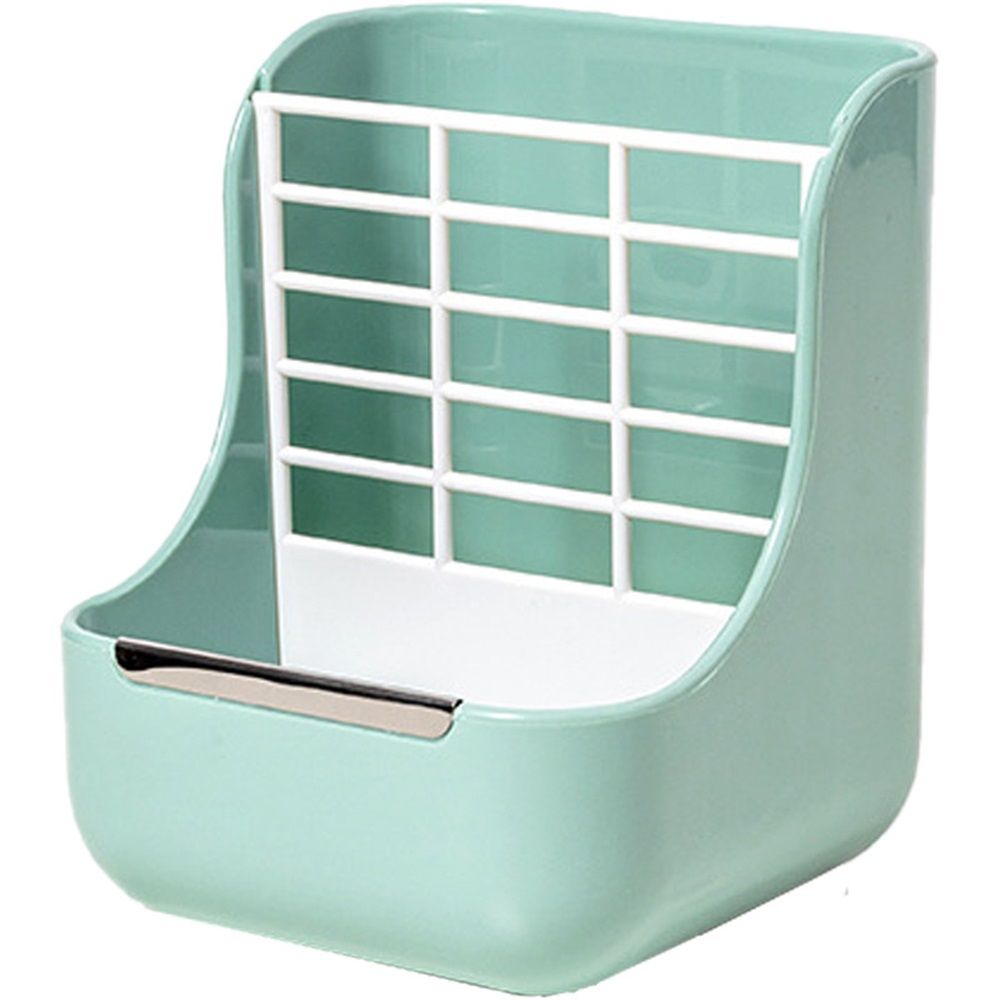 2 in 1 Food Hay Feeder for Guinea Pig, Rabbit Feeder, Indoor Hay Feeder for Guinea Pig, Rabbit, Chinchilla, Feed Bowls Use for Grass & Food (Blue) - Image 1
