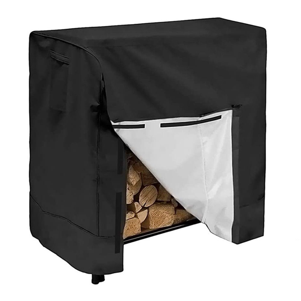 Long-Lasting Waterproof Firewood Rack Cover, Snowproof & Dustproof Protection, 210D Oxford Cloth, for Outdoor Wood Storage(122 * 61 * 107cm) (Log Rack not Included) - Image 1