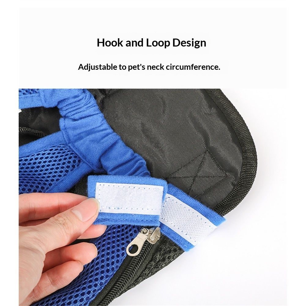 Pet Dog Carrier Backpack, Portable Breathable Mesh Chest Carrier, Polyester Woven Double Shoulder Pet Bag for Outdoor Adventures  (Blue, S) - Image 3