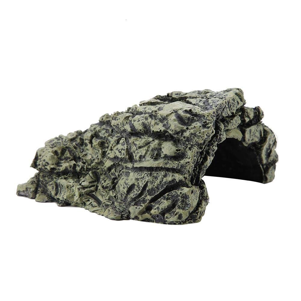 Fish Hiding Cave Aquarium Turtle Reptile Basking Hide Habitat Shelter for Aquarium Terrarium Decoration Ornament (Medium) - Image 1