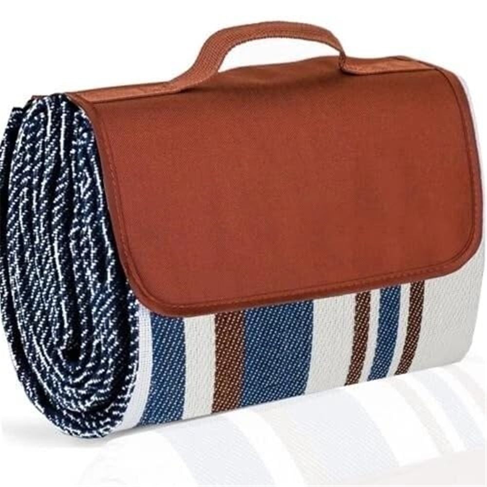 Blue Extra Large Picnic Blanket  Waterproof Outdoor Mat Soft  Foldable with Carry Strap Lightweight Compact for Beach Camping Hiking Travel Family Use（1.5*1.5m） - Image 1