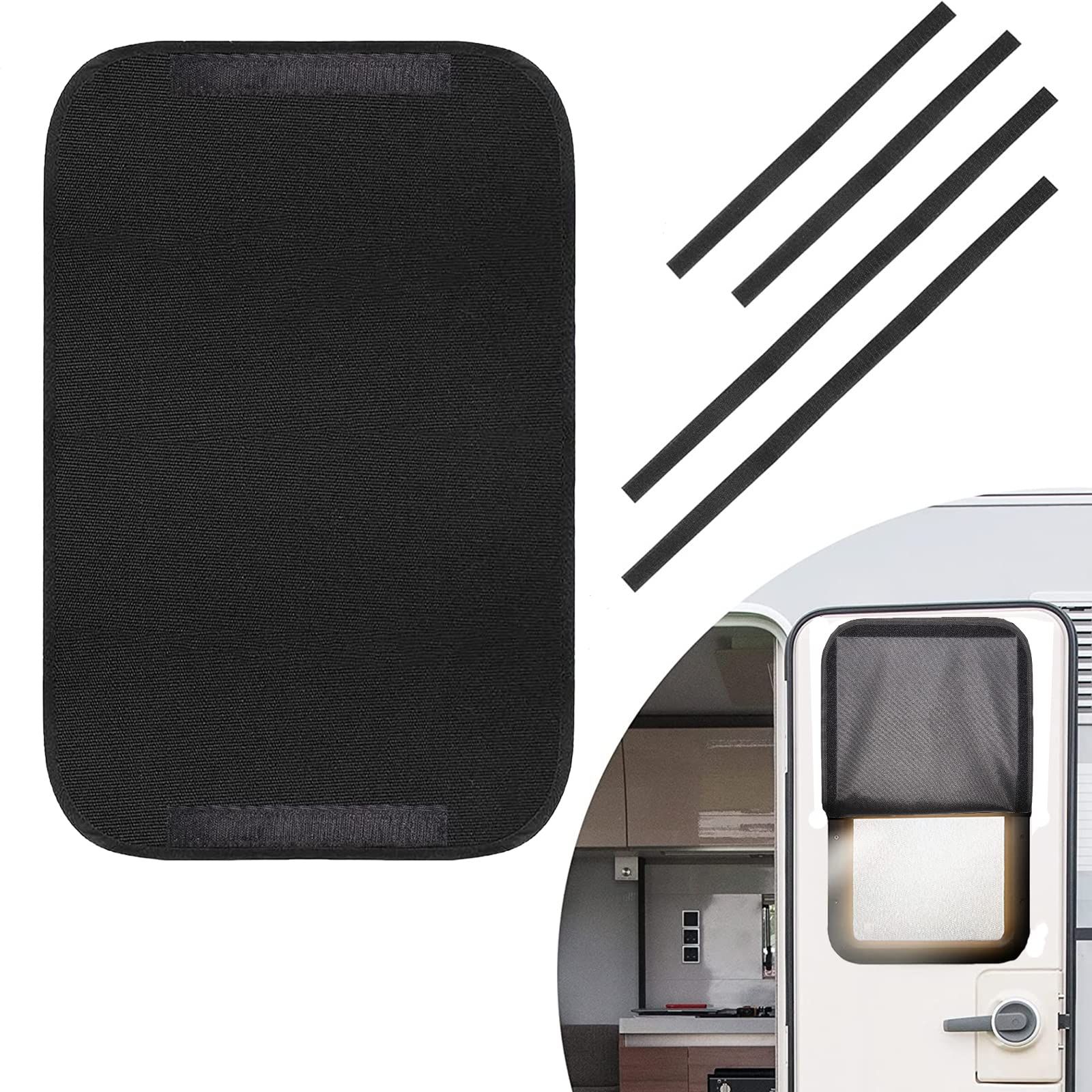 Door Window Shade Cover, RV Door Window Shade Cover,Sun Blackout Fabric for Camper Privacy Entrance - Image 1