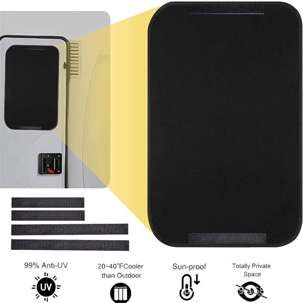 Door Window Shade Cover, RV Door Window Shade Cover,Sun Blackout Fabric for Camper Privacy Entrance - Image 2