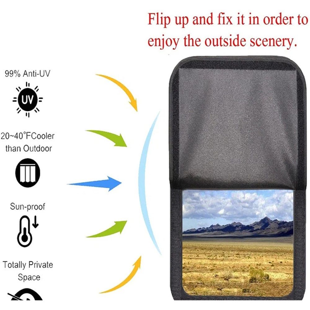Door Window Shade Cover, RV Door Window Shade Cover,Sun Blackout Fabric for Camper Privacy Entrance - Image 3