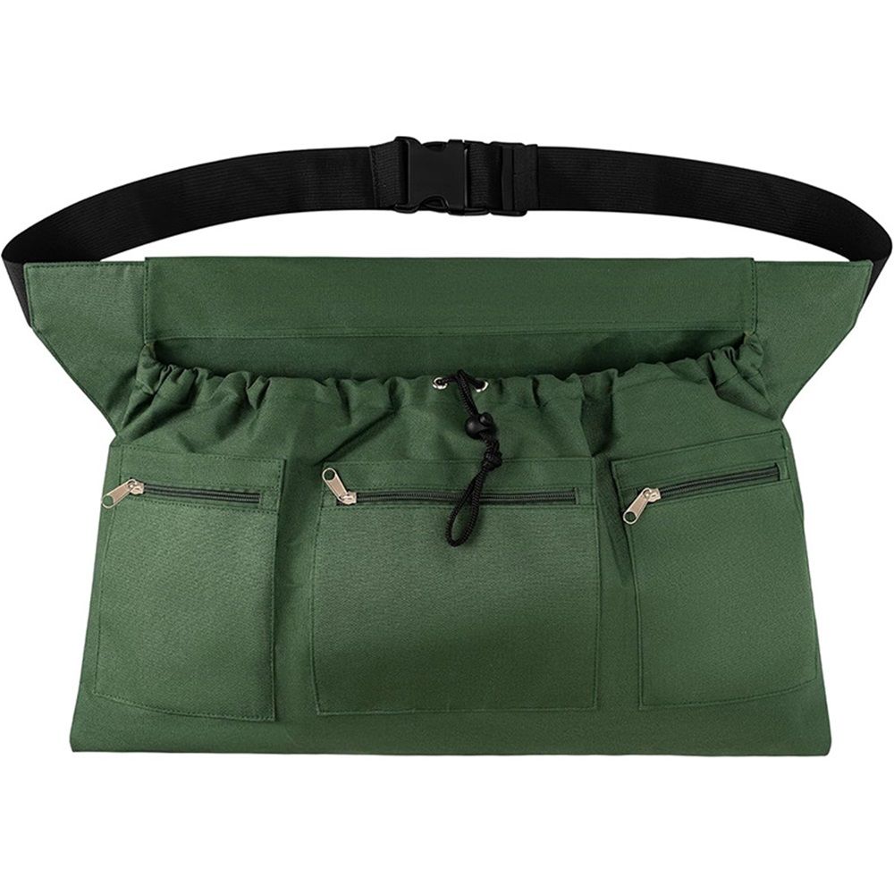 Gardening Apron, Garden Aprons with Pockets & Drawstring Bag, Fruit Storage Harvest Picking Apron Pouch for Women & Men - Image 1