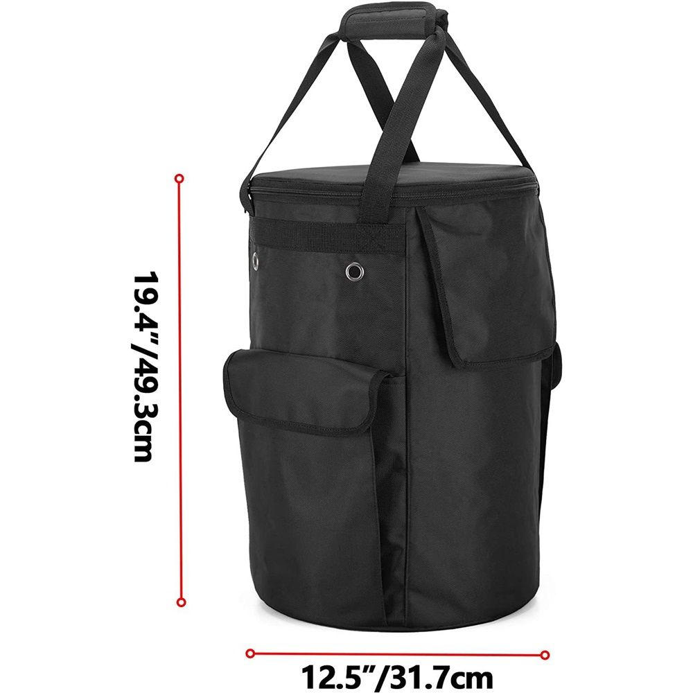 Propane Tank Cover, 20 lb Propane Gas Tank Bag with Side Flip Flap and Stable Tabletop Feature, 2 Storage Pockets, Ventilated with 4 Holes, Water & Wear Resistant, Black, Bag Only - Image 5