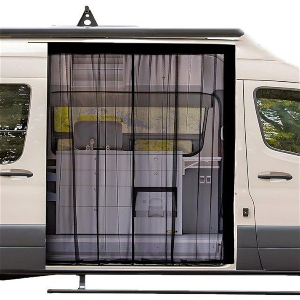 Van Bug Screen Magnetic Sliding Door Van Screen Mesh Curtains Easy to Install and Remove, Universal Fly Screen, 59