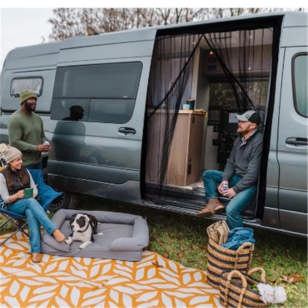 Van Bug Screen Magnetic Sliding Door Van Screen Mesh Curtains Easy to Install and Remove, Universal Fly Screen, 59
