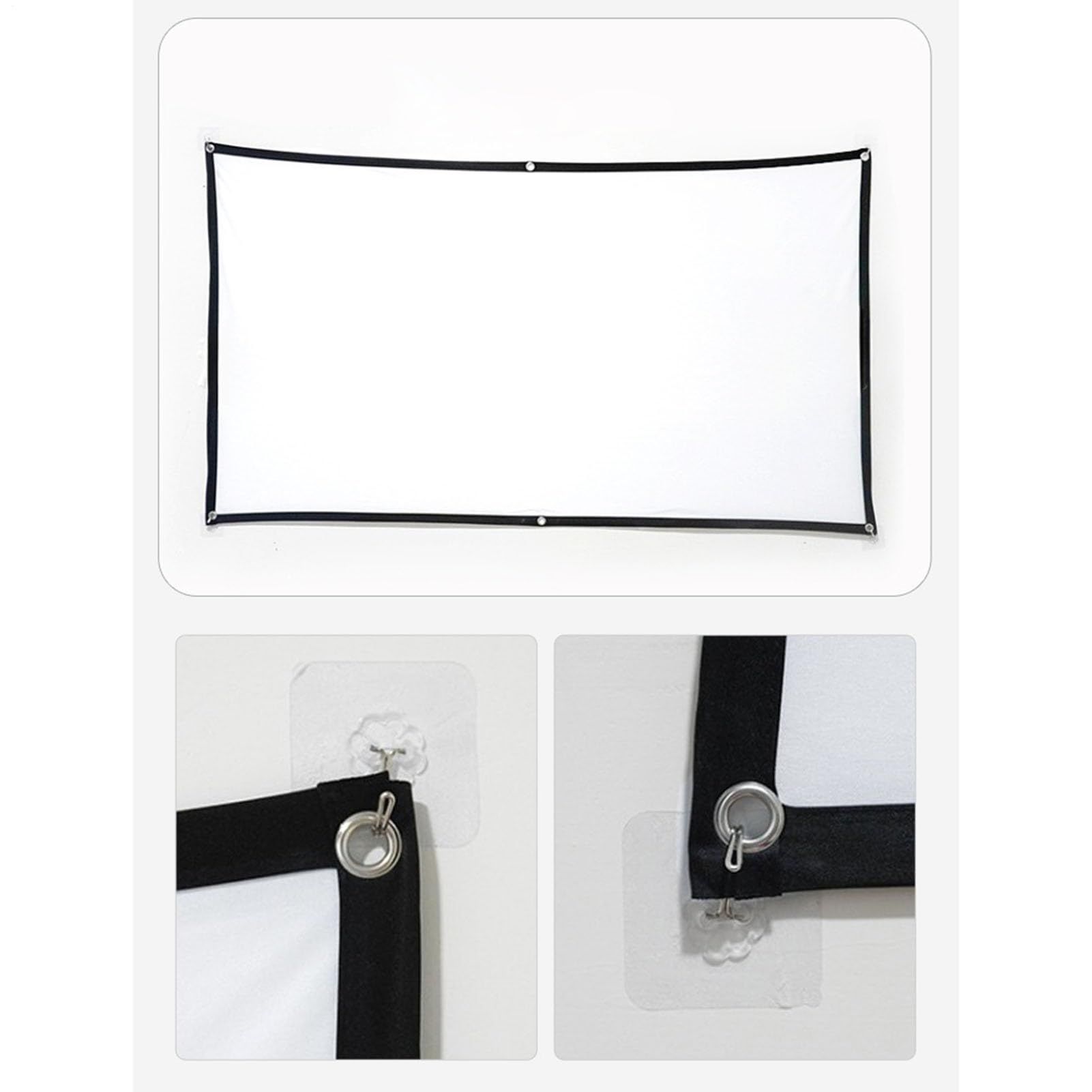 100 inch 16:9 Thicken Portable Non Crease Foldable Projection Screen,Soft Projector Curtain Projection Screen,Suitable for Home Theater, Conference, Outdoor Camping Movie - Image 4