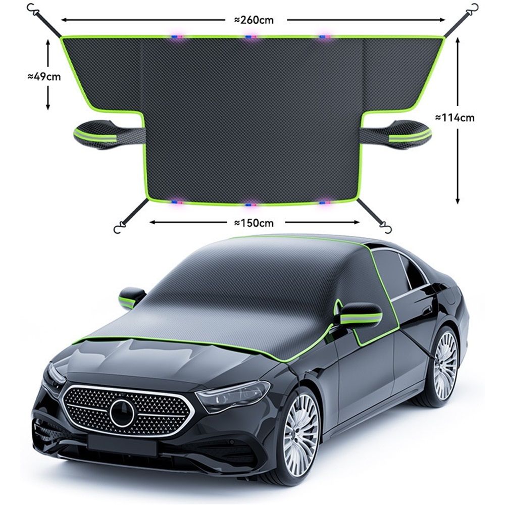 Car Windshield Snow Cover, Front Windshield Ice and Snow Shield with Mirror Cover, Multi-Purpose Sun Visor Snow Shield for Car Window, Car Accessories - Image 1