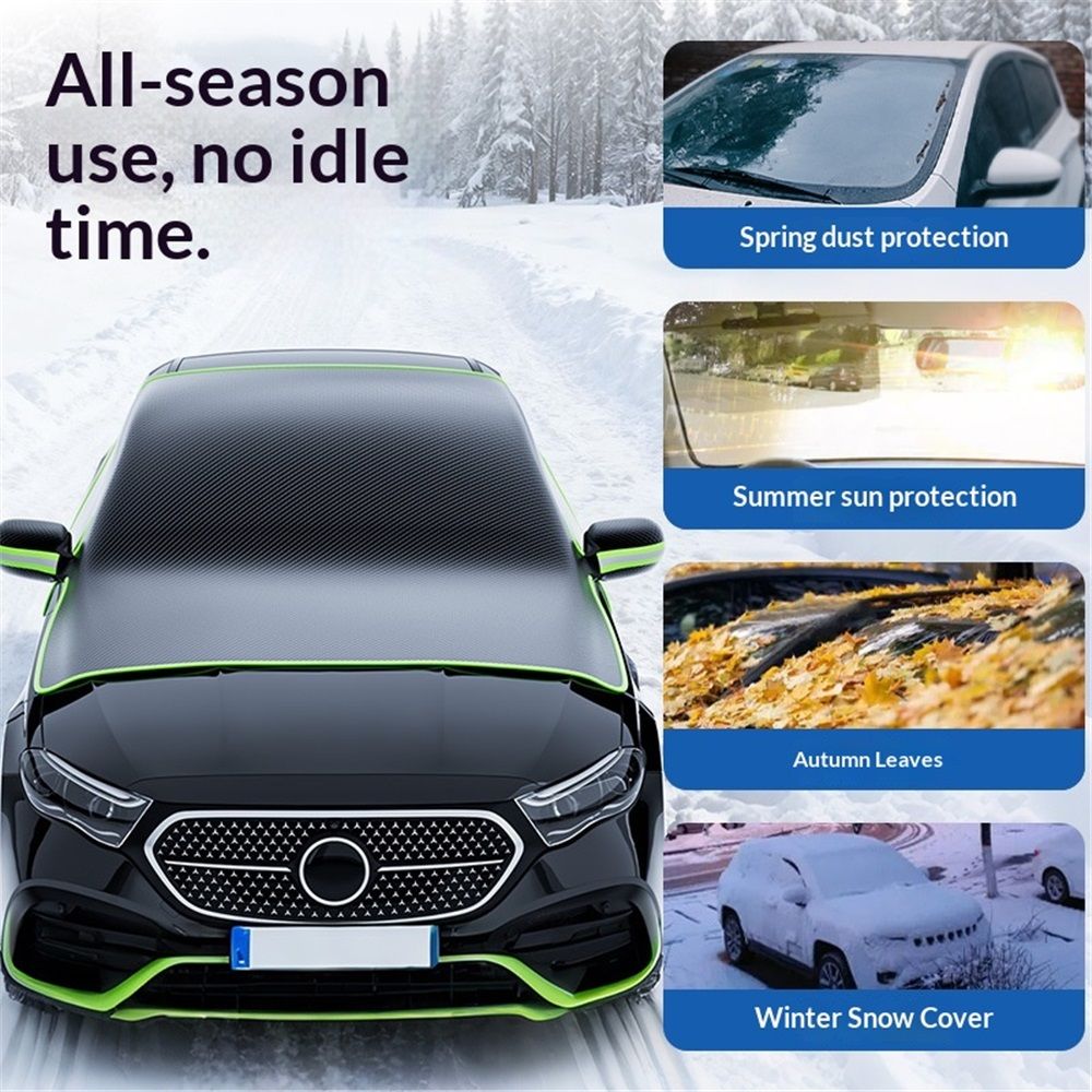 Car Windshield Snow Cover, Front Windshield Ice and Snow Shield with Mirror Cover, Multi-Purpose Sun Visor Snow Shield for Car Window, Car Accessories - Image 4