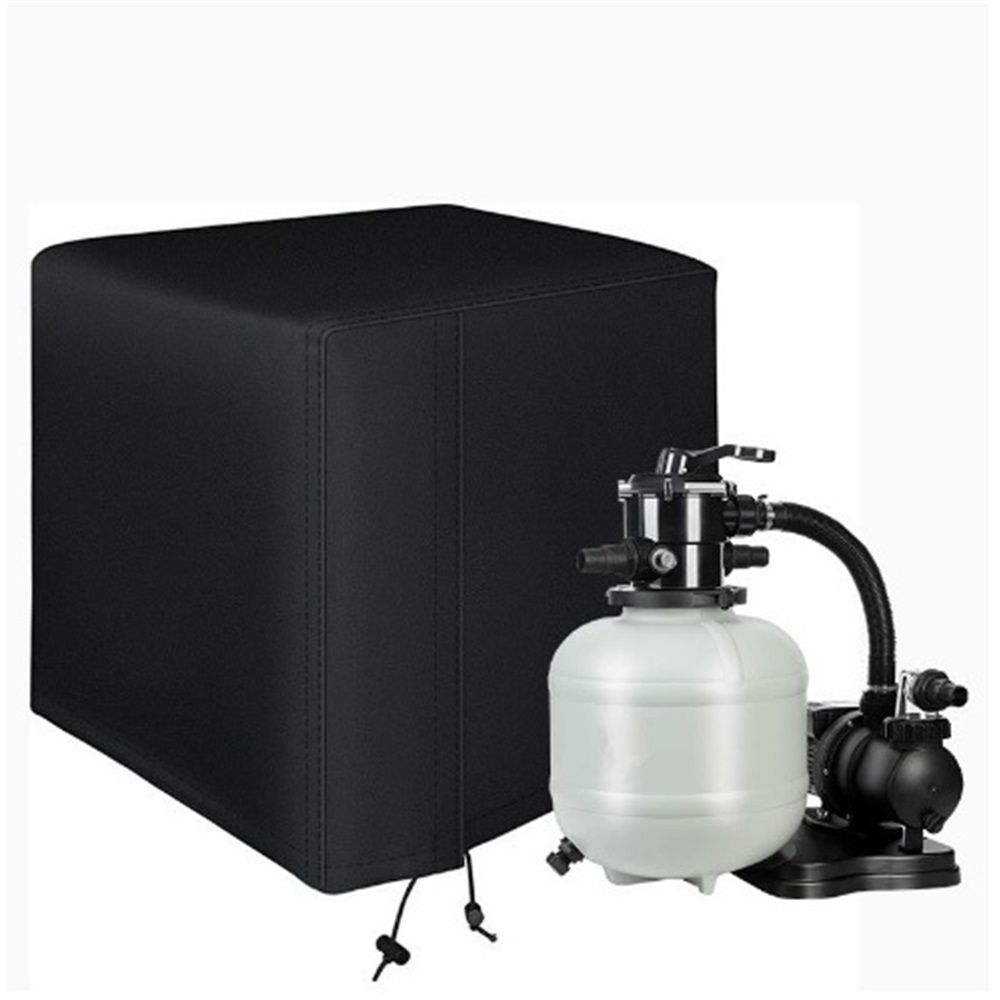 Sand Pool Filter Cover for Sand Filter Pump, Waterproof Pool Pump Cover Above Ground for most 13-16in Pool Filters, Black-25x24x28 inch - Image 3