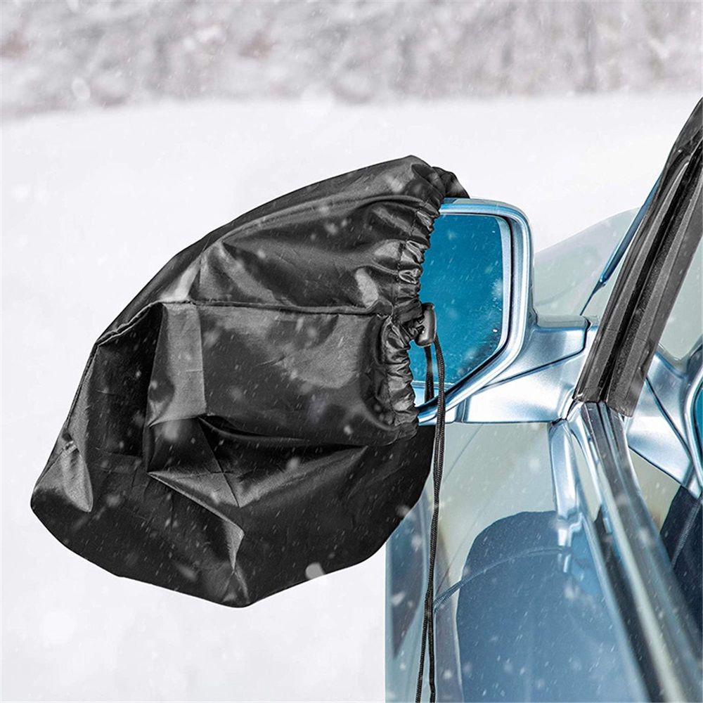 2-pairs Side View Mirror Covers | 420D Oxford Fabric | Side Mirror Winter Protection Cover for Snow and Ice | Universal Fit for Cars, SUVs, Trucks - Image 4