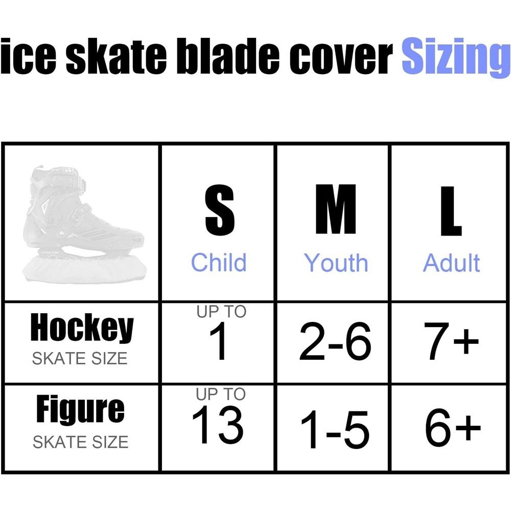 Ice Skate Blade Covers Ice Skate Blade Protector Ice Blade Guards Protective Skate Covers Skating Cover for Boys Girls Men Women（M） - Image 5