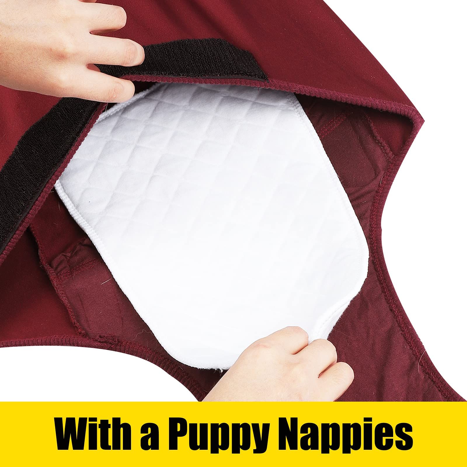 Full Body Dog Diaper with a Puppy Nappies Physiological Dog Surgery Recovery Suit for Male Female Dogs（L） - Image 4
