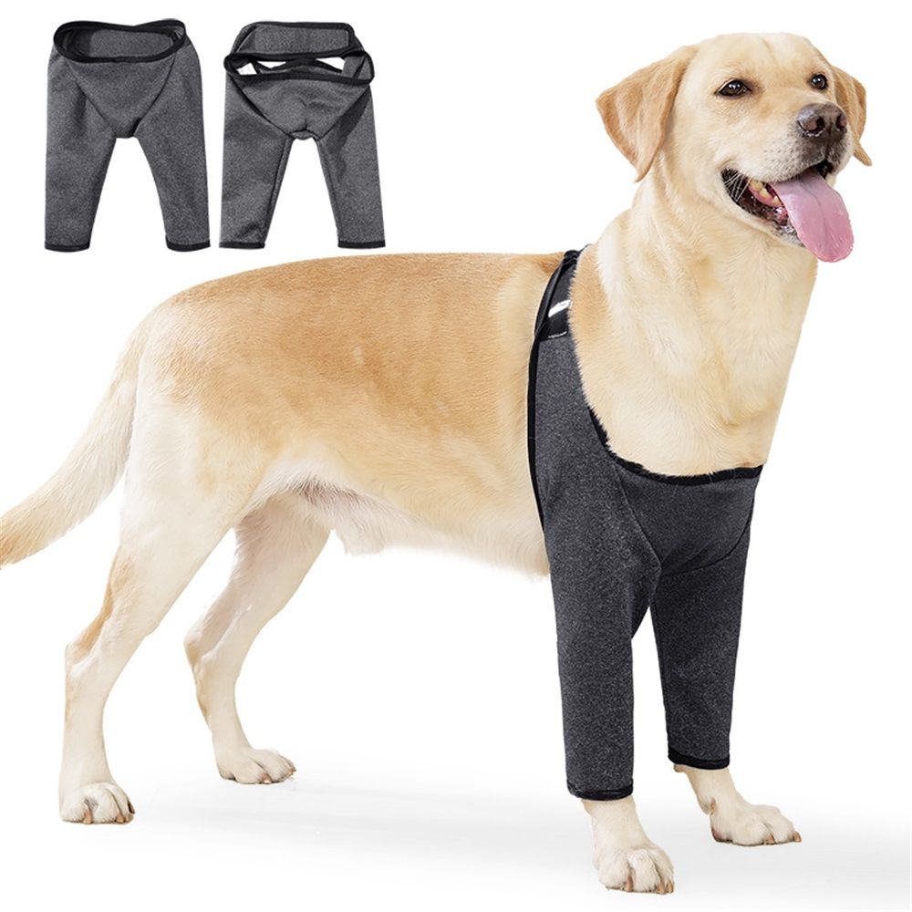 Dog Recovery Suit for Front Legs, Dog Recovery Sleeves After Surgery with Elastic Band, Soft Protective Elbow Braces for Medium Large Dogs, Cone Collar Alternative to Stop Licking Leg Wounds,gray,XL - Image 1