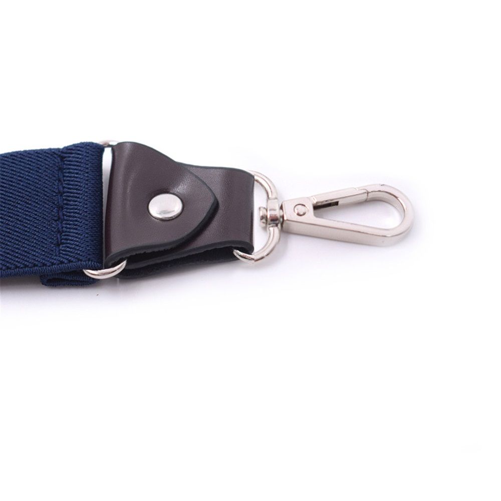 Men's Y-Back Wide 4-Clips Adjustable Suspenders,Male Vintage Casual Wedding Party Trousers Strap Husband's Gift(Dark Blue) - Image 3