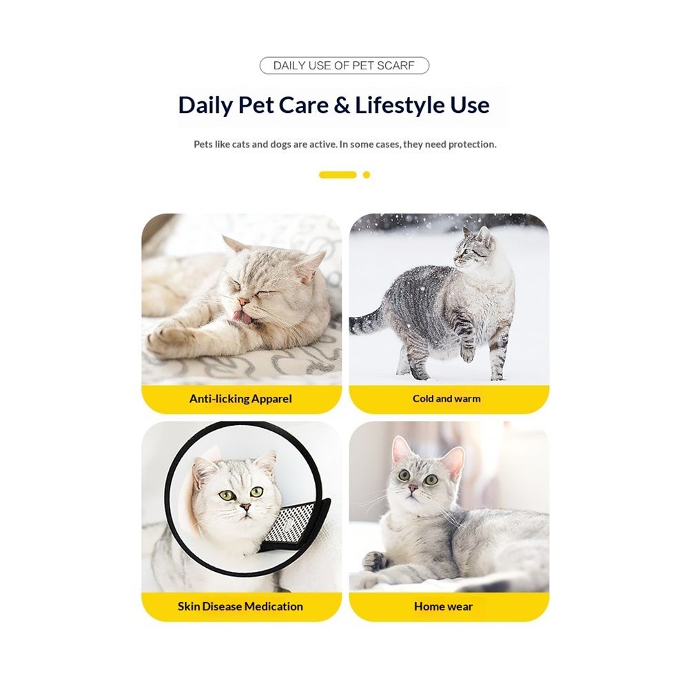 Cat Recovery Collar, Soft Adjustable Cat Cone Alternative, Lightweight Waterproof Fasteners Collars for Cats Kittens Puppies, After Post-Surgery, Surgery Stop Licking or Skin Protection（S） - Image 4