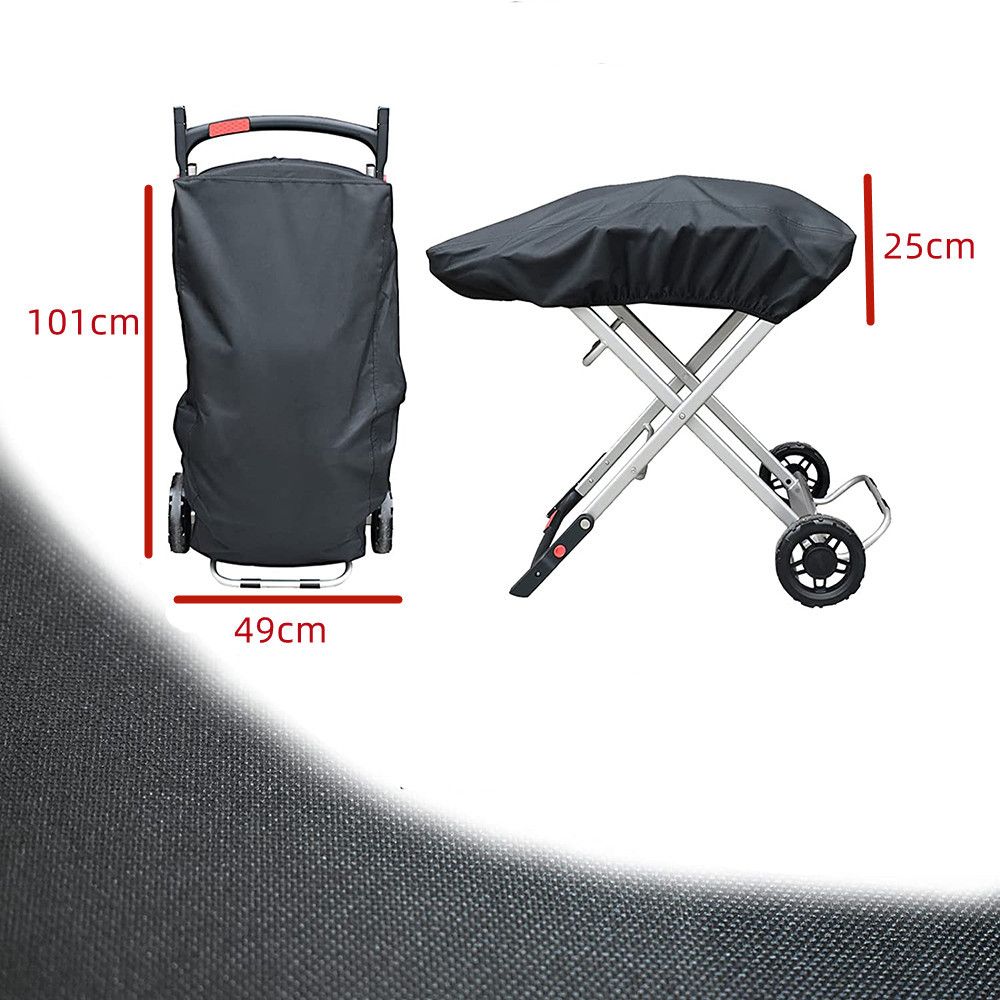 Grill Cover for Portable Gas Grill , Outdoor Heavy Duty Waterproof Oxford Fabric Weather Resistant（black） - Image 2