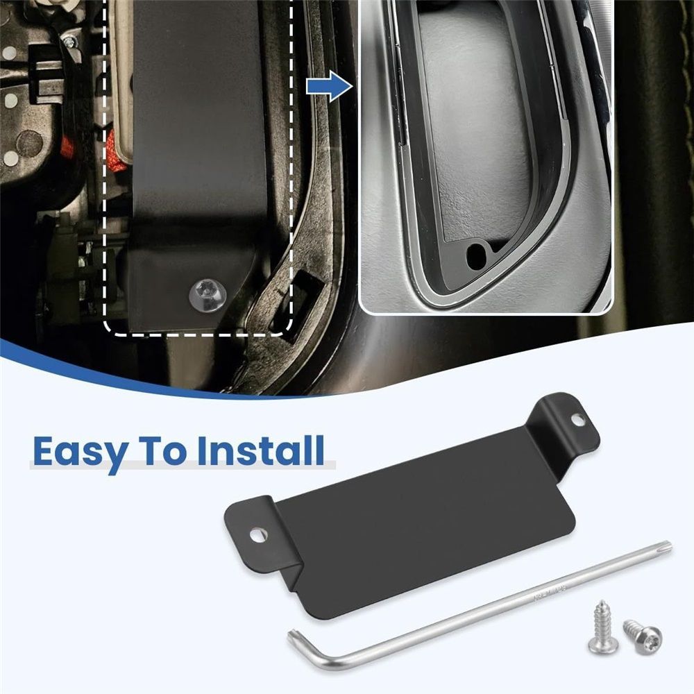 Anti-Theft Steel Neutral Cover Plate, Anti-Theft Device with Tamper-Proof Screws, Black Heavy Duty Metal Guard - Image 2