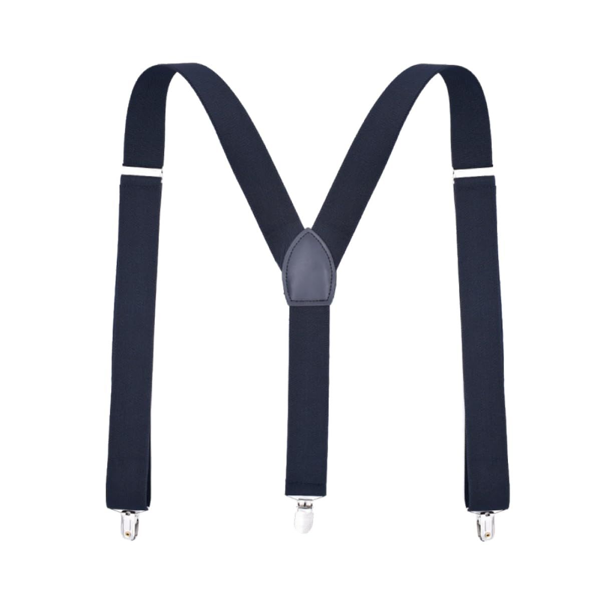 Men's Suspender - Adjustable Y-Back Clip-On Suspenders for Men with Heavy Duty Strong Clips (navy blue) - Image 1